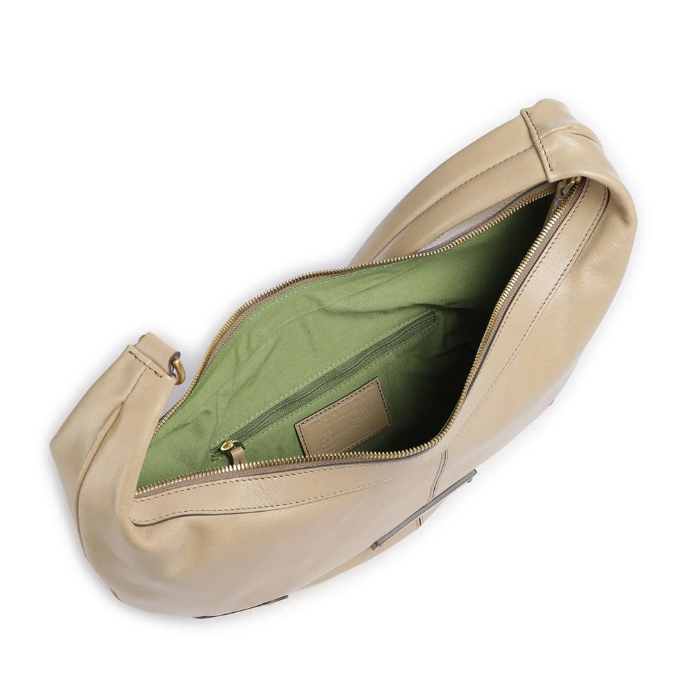 Hobo Bag Media THE BRIDGE linea Flavia in Pelle color Burro