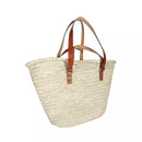 Borsa da Mare THE BRIDGE linea Clara in Rafia Naturale e Pelle Marrone