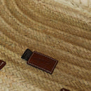 Borsa da Mare THE BRIDGE linea Clara in Rafia Naturale e Pelle Marrone