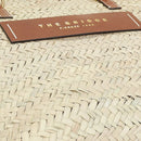 Borsa da Mare THE BRIDGE linea Clara in Rafia Naturale e Pelle Marrone