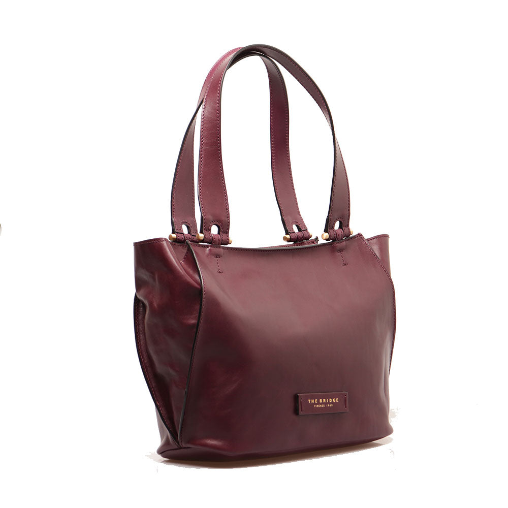 Shopping Bag Donna THE BRIDGE linea Febe in Pelle Viola