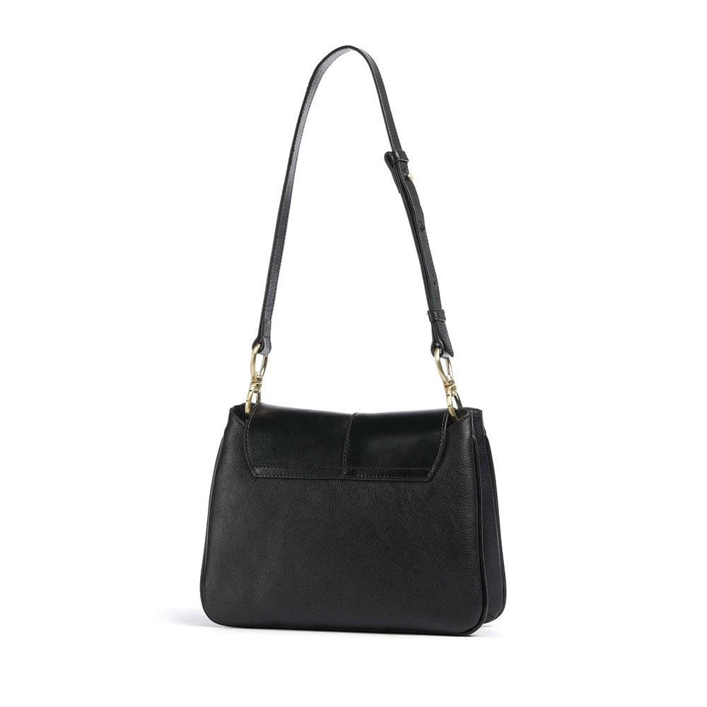 Borsa Donna Hobo a Spalla THE BRIDGE linea Elisabetta in Pelle Nera