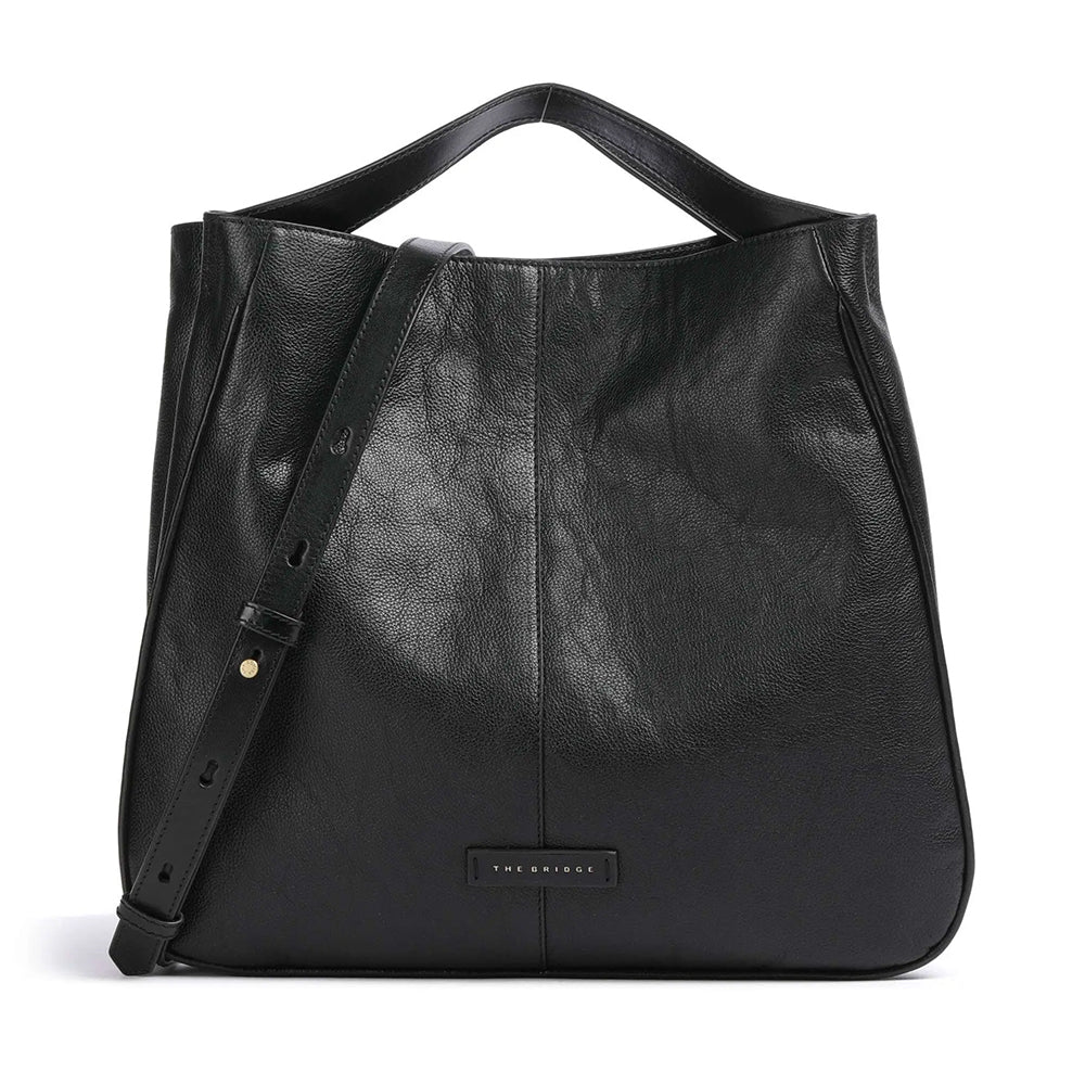 Borsa Donna a Mano con Tracolla THE BRIDGE linea Elisabetta in Pelle Nera