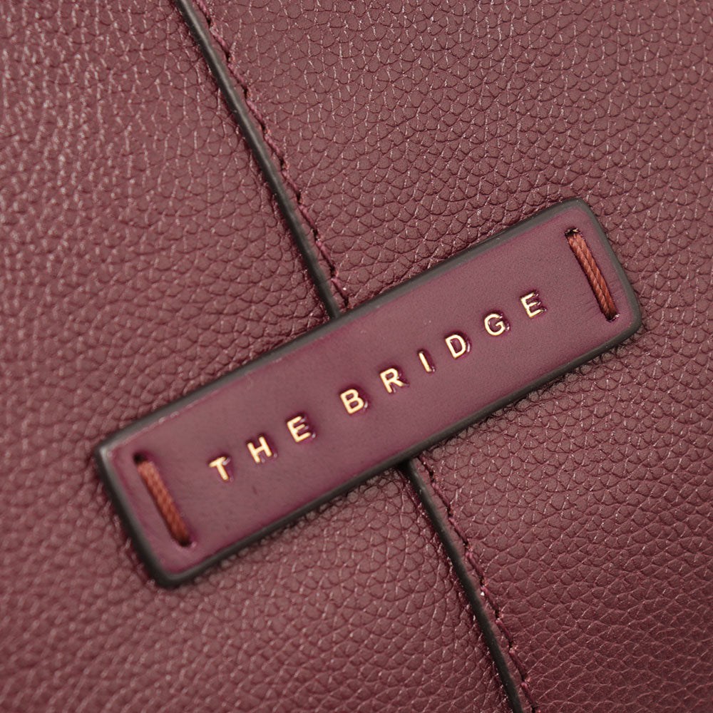 THE BRIDGE Elisabetta Linie Damenhandtasche mit Schultergurt aus lila Leder