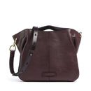 Damentasche mit Doppelfunktion THE BRIDGE Elisabetta-Linie aus traubenfarbenem Leder