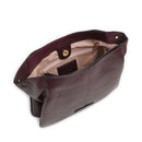 Damentasche mit Doppelfunktion THE BRIDGE Elisabetta-Linie aus traubenfarbenem Leder