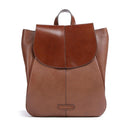 Damenrucksack mit Klappe THE BRIDGE Elisabetta-Linie aus braunem Leder