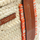 Borsa da Mare Large THE BRIDGE linea Clara in Rafia Naturale e Pelle Marrone