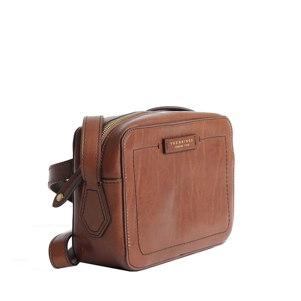 Borsa Donna Camera Case a Tracolla THE BRIDGE in Pelle Marrone linea Giovanna