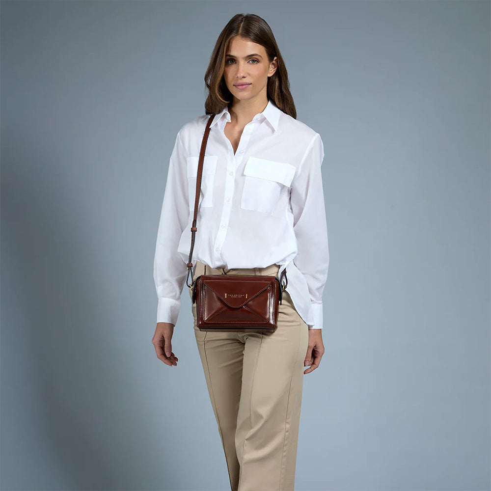 Borsa Donna a Tracolla THE BRIDGE linea Frida in Pelle Marrone