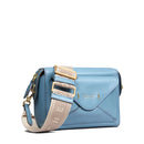 THE BRIDGE Frida Line Umhängetasche für Damen aus babyblauem Leder