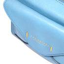 THE BRIDGE Frida Line Umhängetasche für Damen aus babyblauem Leder