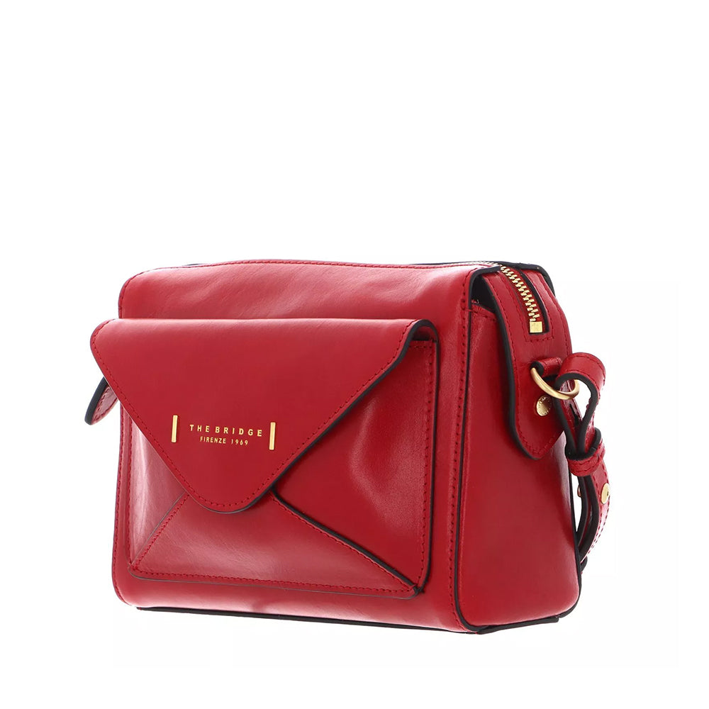 Borsa Donna a Tracolla THE BRIDGE linea Frida in Pelle Rosso Flamenco