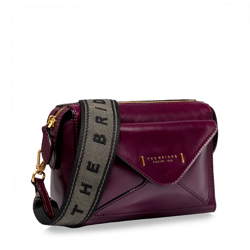 THE BRIDGE Damen-Umhängetasche Frida-Linie aus lila Leder