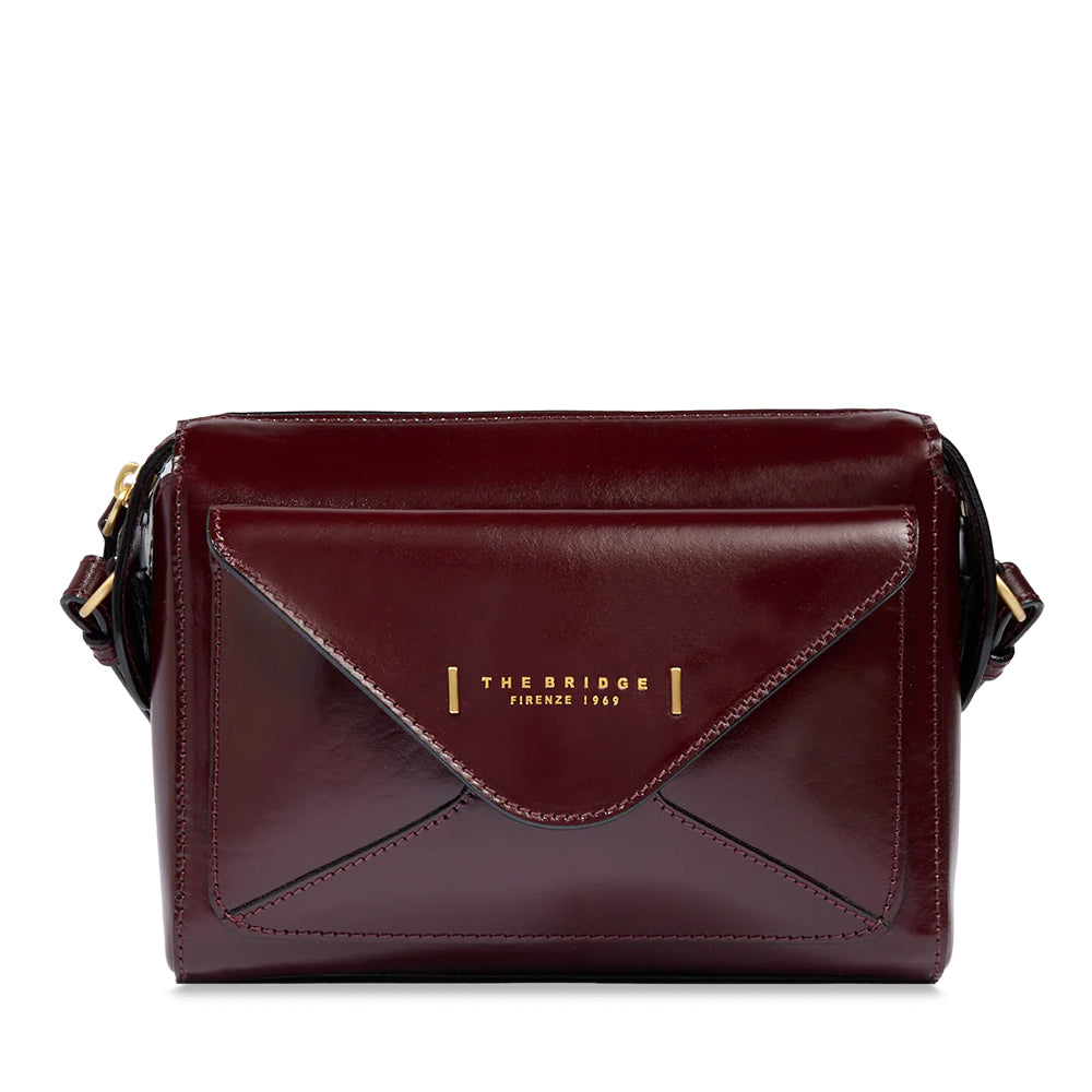 Borsa Donna a Tracolla THE BRIDGE linea Frida in Pelle color Mosto
