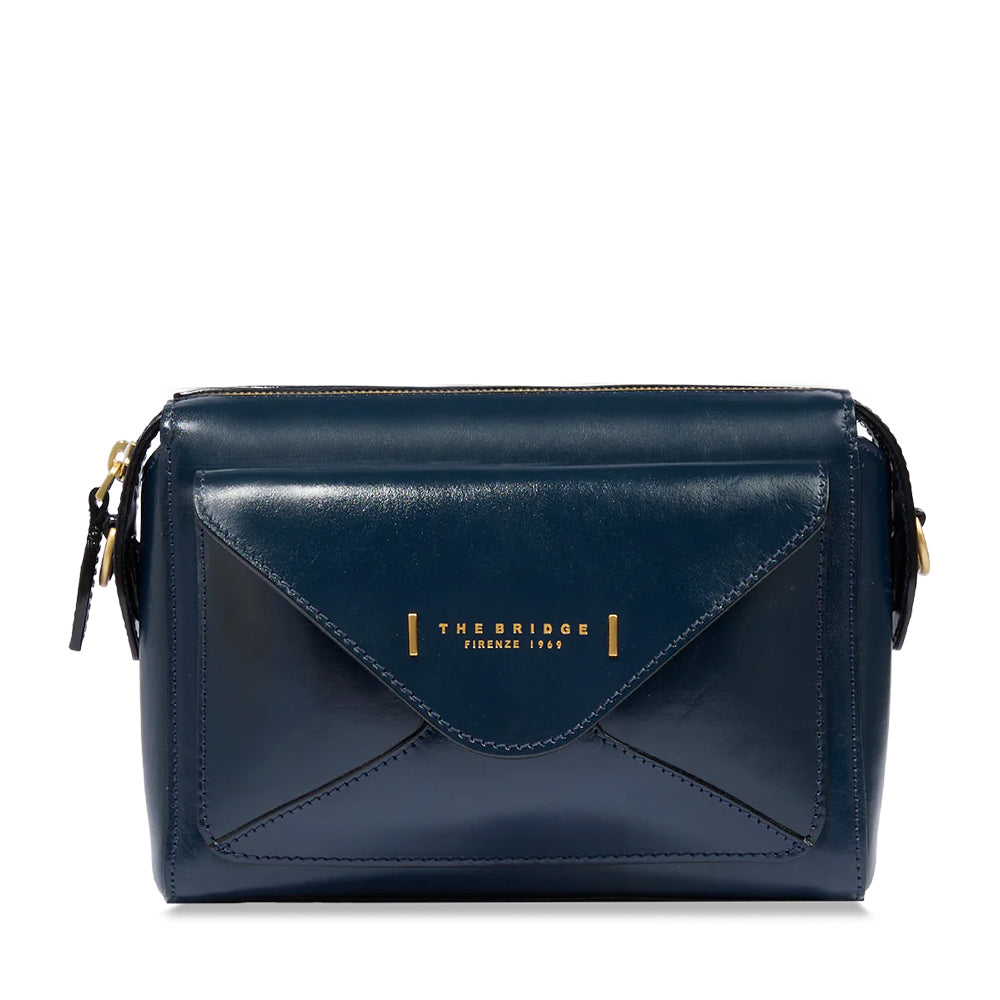 Borsa Donna a Tracolla THE BRIDGE linea Frida in Pelle Blu Oltremare