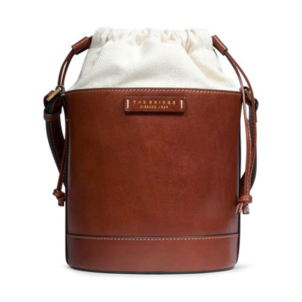 Borsa Donna a Secchiello THE BRIDGE linea Greta in Pelle Marrone