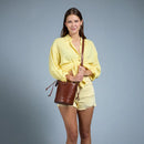 Borsa Donna a Secchiello THE BRIDGE linea Greta in Pelle Marrone