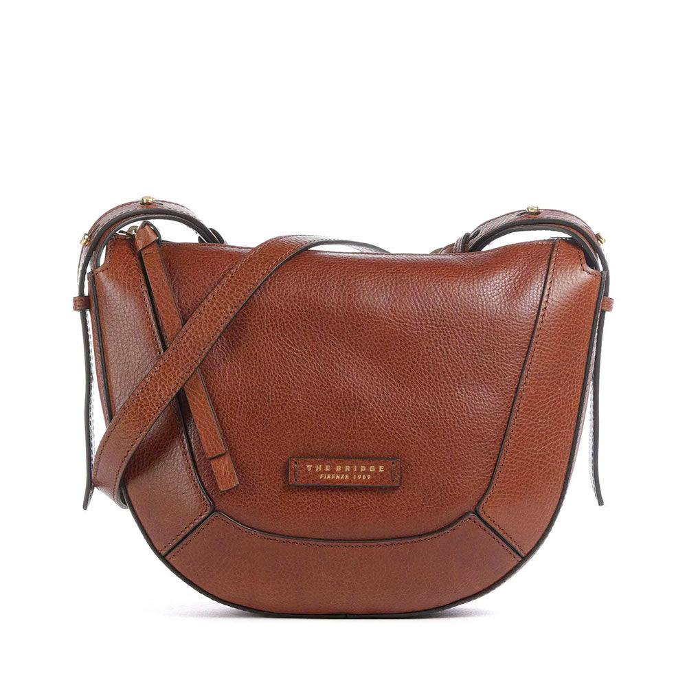 Borsa Donna a Spalla THE BRIDGE linea Fedora in Pelle Marrone