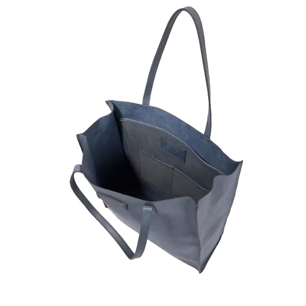 Borsa Donna Shopper Verticale THE BRIDGE linea Mirra in Pelle color Ceruleo
