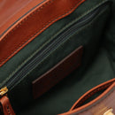 THE BRIDGE Barbara Linie 
Damen Umhängetasche mit Klappe aus braunem Leder