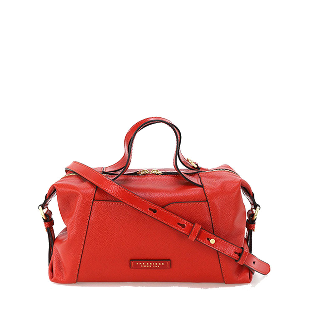 Borsa Donna a Mano con Tracolla THE BRIDGE linea Gemma in Pelle Arancio Bruciato