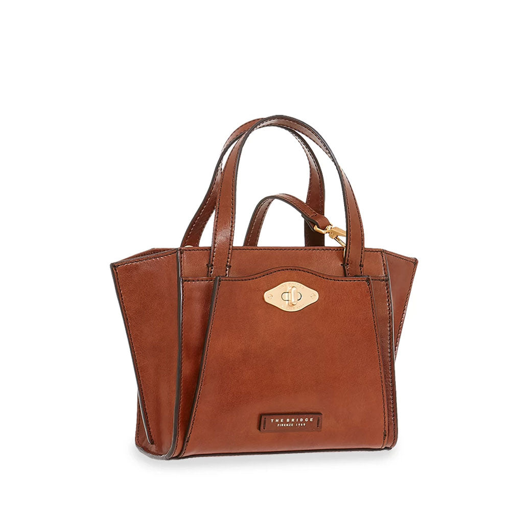 Borsa Donna a Mano con Tracolla THE BRIDGE linea Barbara in Pelle Marrone