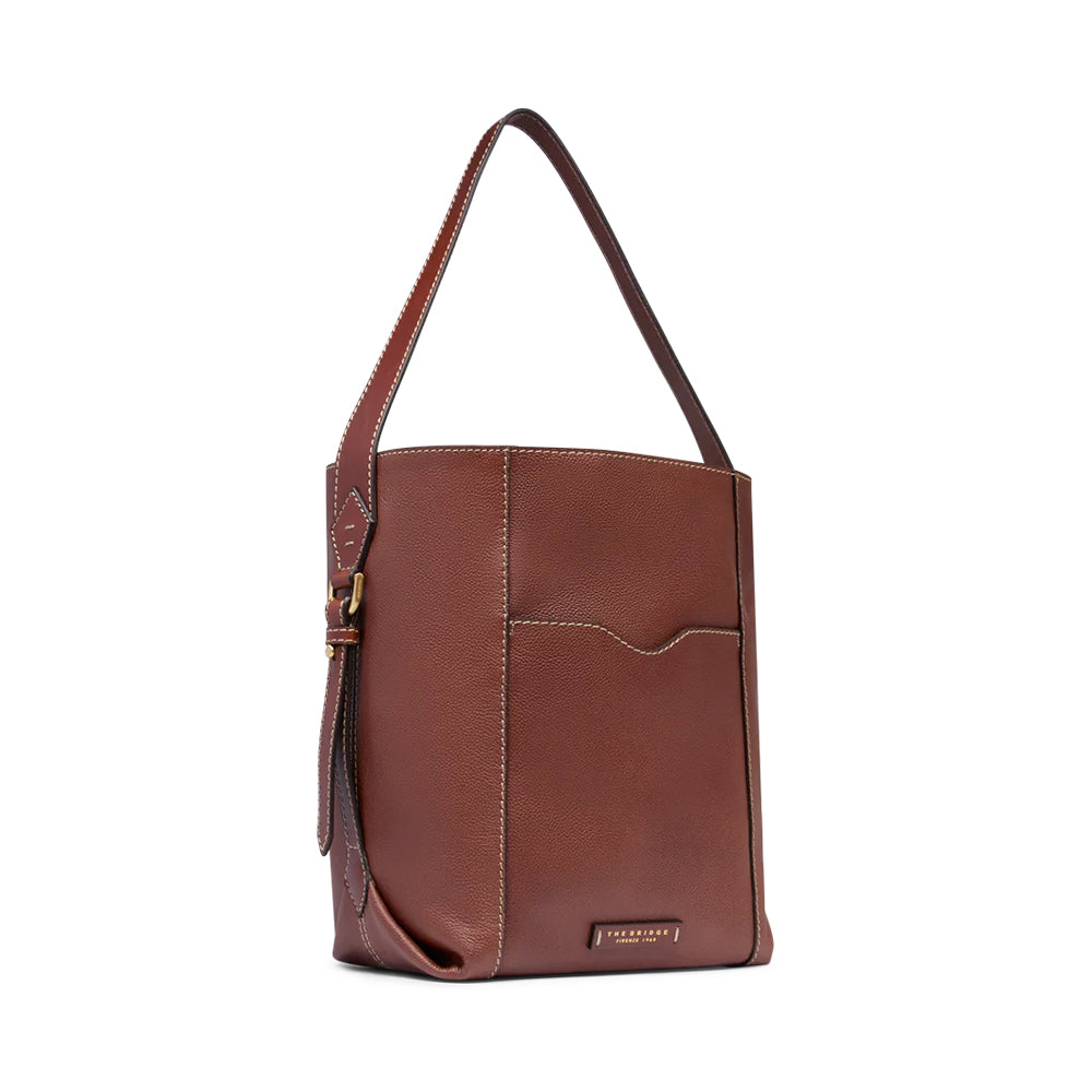 Hobo Bag Donna THE BRIDGE linea Gemma in Pelle Marrone