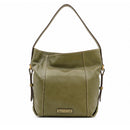 Hobo Bag Donna THE BRIDGE linea Gemma in Pelle Verde Timo