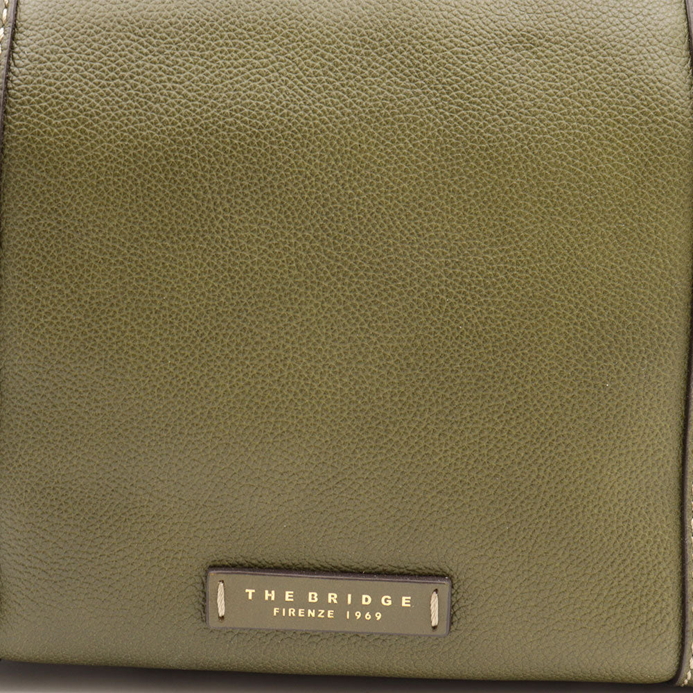 Hobo Bag Donna THE BRIDGE linea Gemma in Pelle Verde Timo