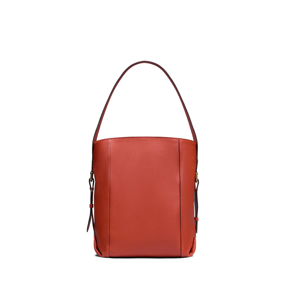 Hobo Bag Donna THE BRIDGE linea Gemma in Pelle Arancio Bruciato