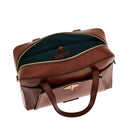 Aktentasche für Damen mit Schultergurt THE BRIDGE Barbara-Linie aus braunem Leder