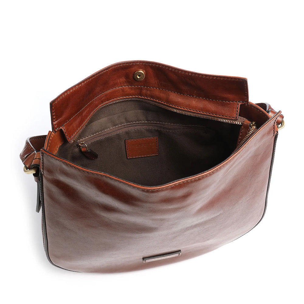 THE BRIDGE Florentin-Linie
Damen Umhängetasche aus braunem Leder 