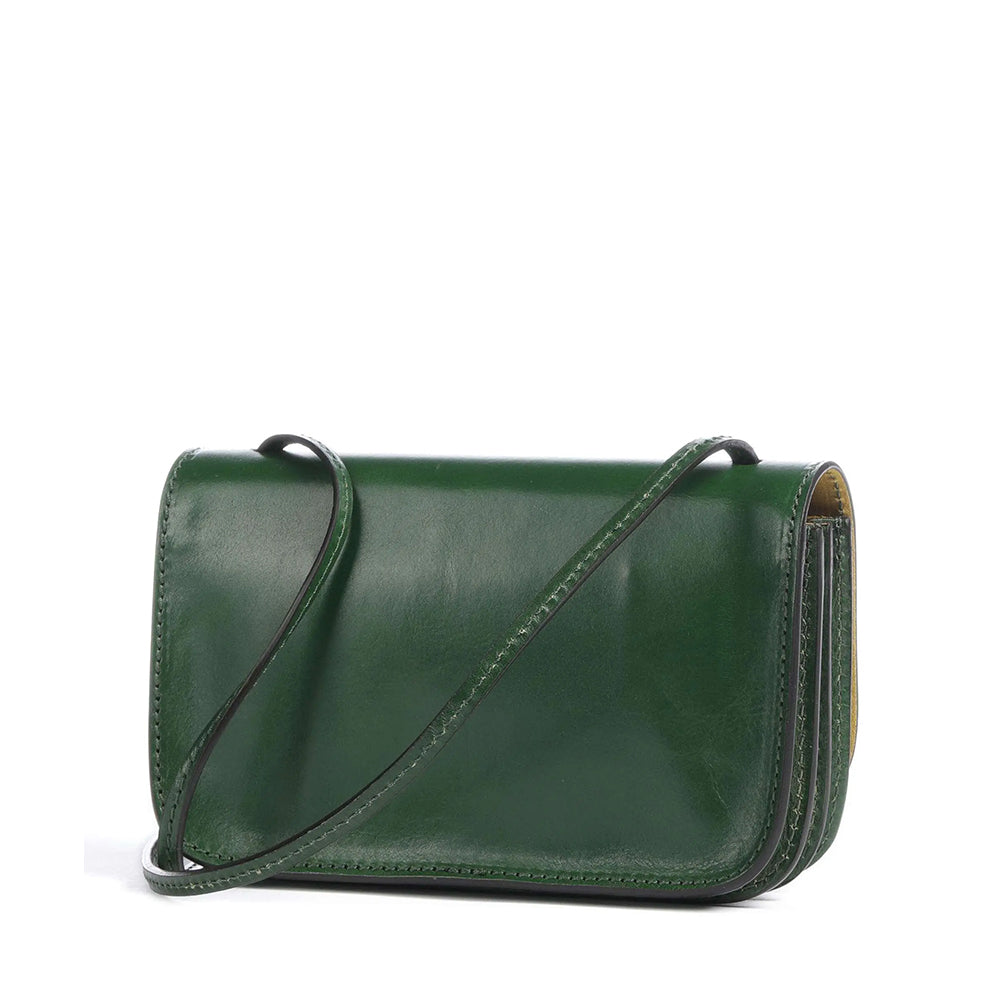 Mini Bag a Tracolla THE BRIDGE linea Rustici in Pelle Verde