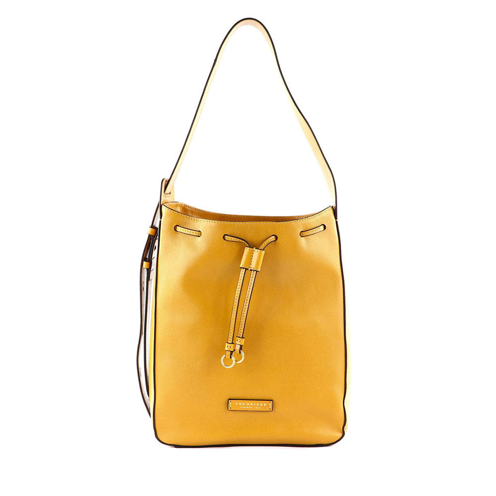 Borsa Donna Hobo THE BRIDGE linea Carlotta in Pelle Giallo Mais