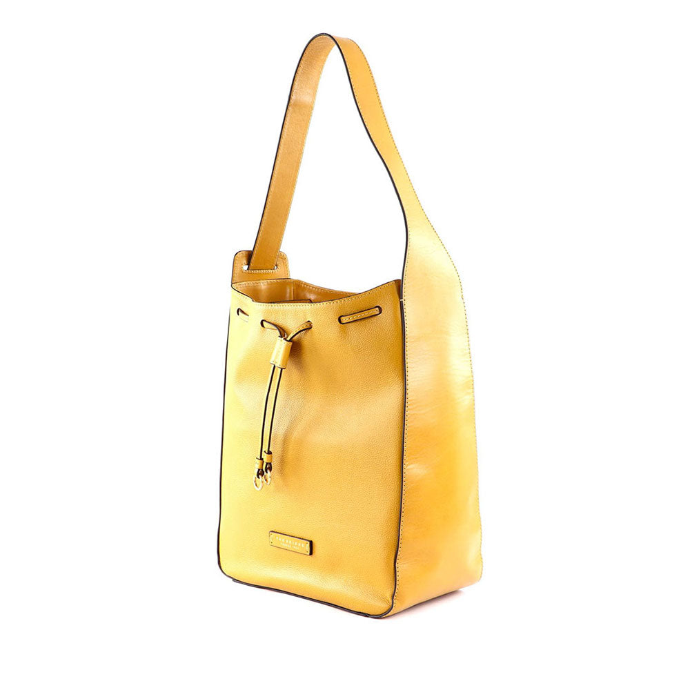 Borsa Donna Hobo THE BRIDGE linea Carlotta in Pelle Giallo Mais