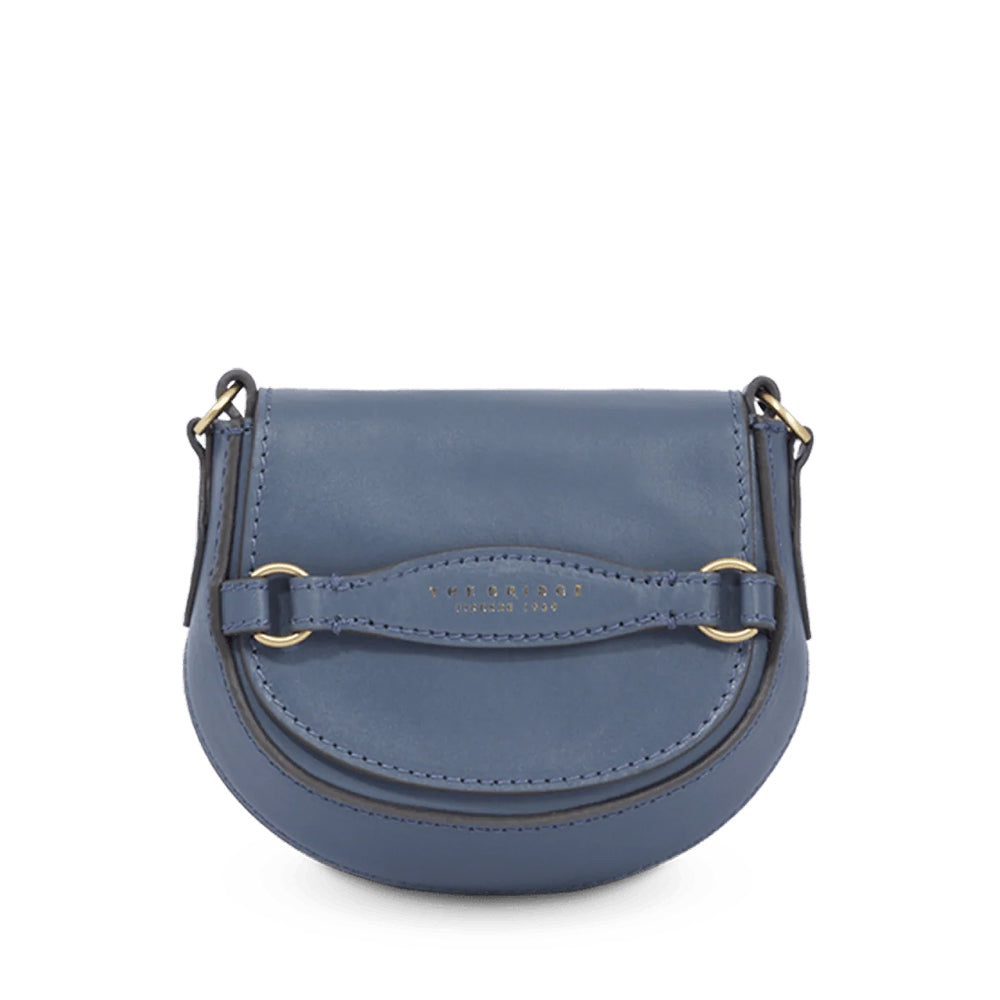 Borsa Donna Mini a Tracolla THE BRIDGE linea Bettina in Pelle color Ceruleo