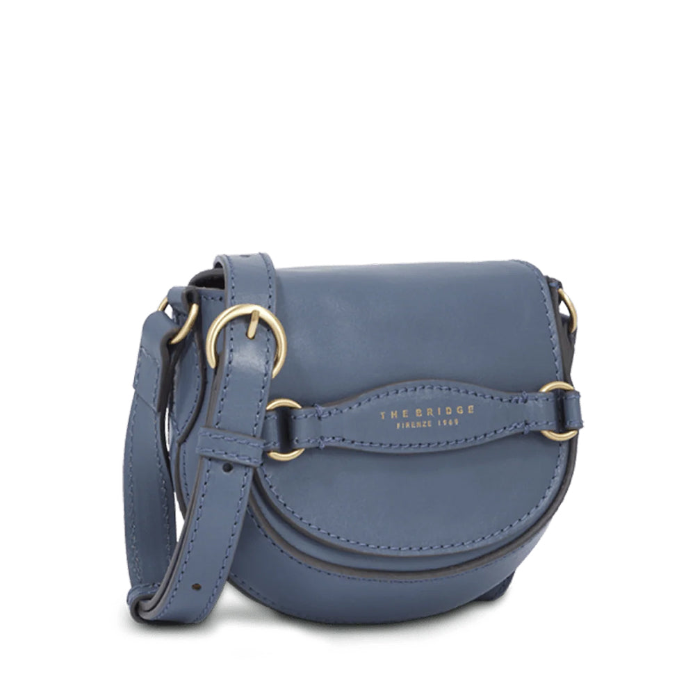 Borsa Donna Mini a Tracolla THE BRIDGE linea Bettina in Pelle color Ceruleo