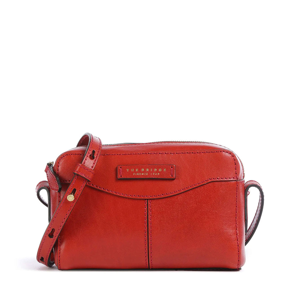 Kameratasche THE BRIDGE Gloria-Linie in gebranntem Orangeleder