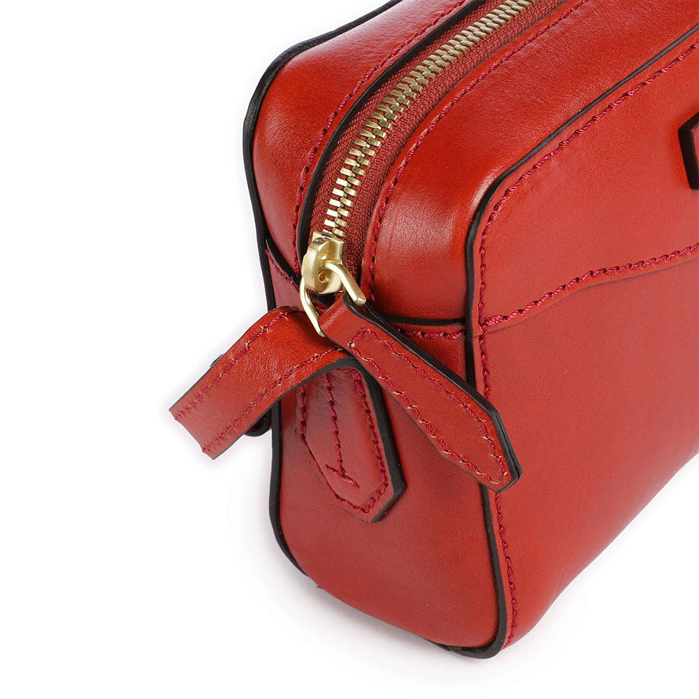 Kameratasche THE BRIDGE Gloria-Linie in gebranntem Orangeleder