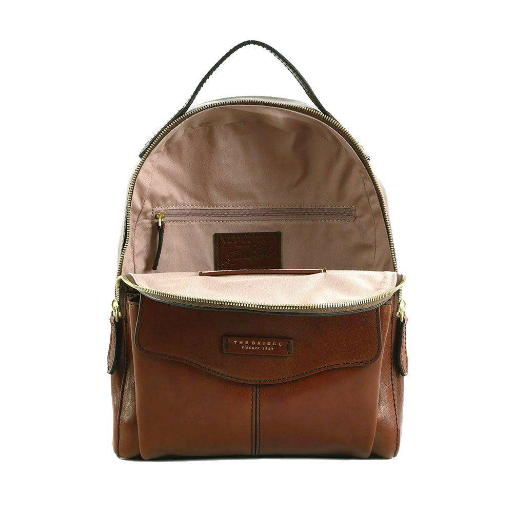 Zaino Donna Grande THE BRIDGE linea Gloria in Pelle Marrone
