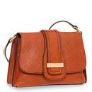 Borsa Donna a Tracolla Media THE BRIDGE linea Bice in Pelle Arancione Ruggine