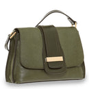 THE BRIDGE Damen-Umhängetasche Bice-Linie aus tirolgrünem Leder