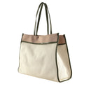 Strandtasche Damen THE BRIDGE Elisa Wow Linie aus Baumwolle und Naturleder Thymian und Rose