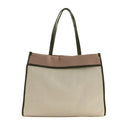 Strandtasche Damen THE BRIDGE Elisa Wow Linie aus Baumwolle und Naturleder Thymian und Rose