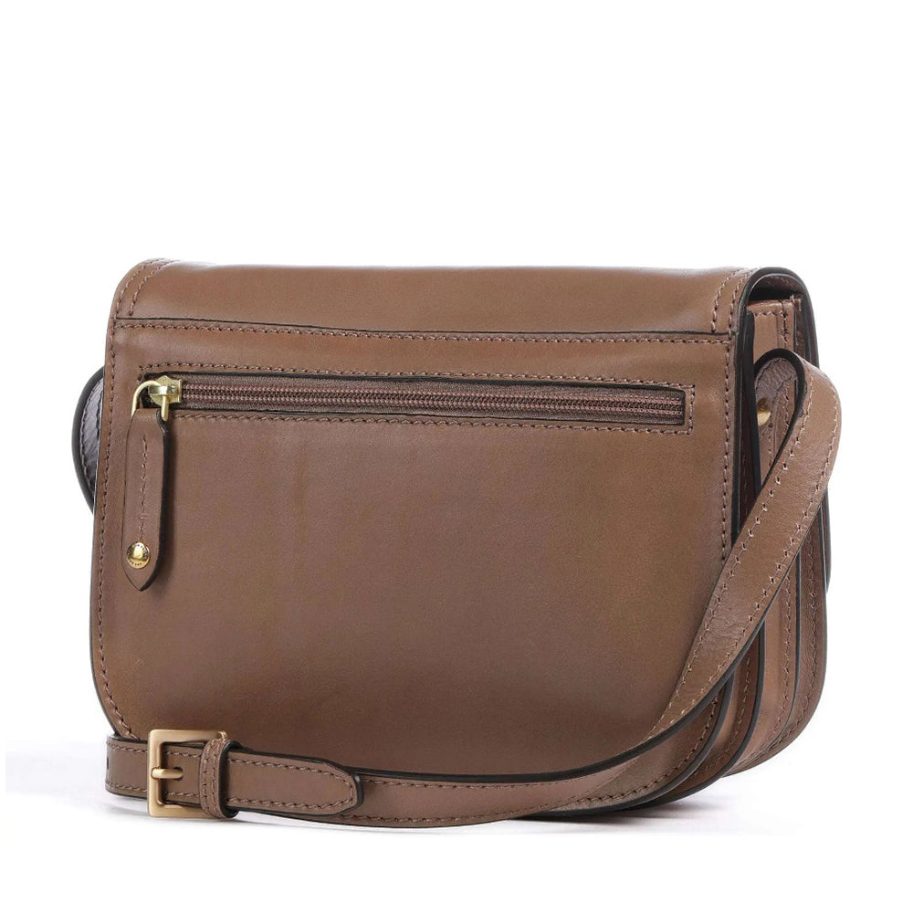 THE BRIDGE Story Line Kleine Damen-Umhängetasche aus beigem Leder