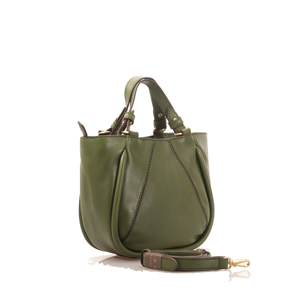 Borsa Donna a Mano con Tracolla THE BRIDGE linea Brigida in Pelle Verde Cipresso