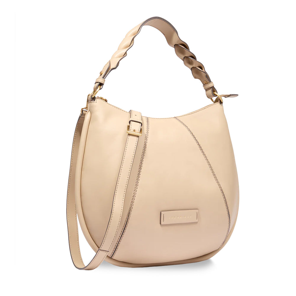 Borsa Donna Hobo con Tracolla THE BRIDGE linea Brigida in Pelle color Panna