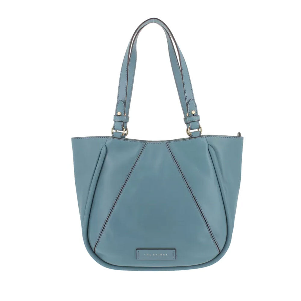 Shopping Bag Donna THE BRIDGE linea Brigida in Pelle color Sky