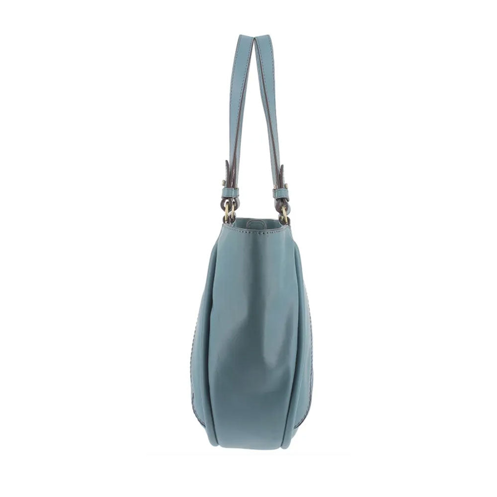 Shopping Bag Donna THE BRIDGE linea Brigida in Pelle color Sky